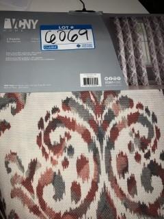 VCNY Alton Panel Red Multi - 4 pcs