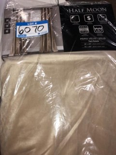 Half Moon Romm Darkening Windsor Curtain 2 Panels Prima Velvet Solid