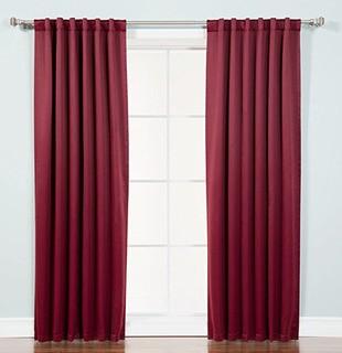 Maria Thermal Insulated Blackout Panel (MAR8401) - Burgundy  - 2 pcs