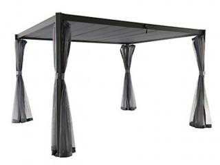 Coronado 8.3 ft X 9.7 ft Gazebo with Louvered Canopy in Gray