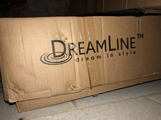 Dreamline shower base with Glass side