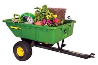 John Deere - 650 lb. 10 cu. ft. Tow-Behind Poly Utility Cart