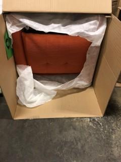 Orange Fabric Highback Arm Chair