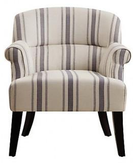 Upholstered Roll Arm Accent Chair in Cambridge Seaside