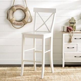 Beachcrest Home Downey 29 Bar Stool (BCHH7922_23568893) - White 1 pcs