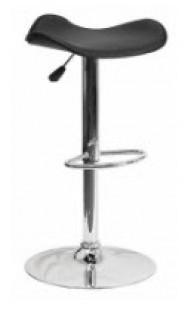 Flash Furniture CH-TC3-1002-BK-GG Contemporary Black Vinyl Adjustable Height Bar Stool - 2 pcs