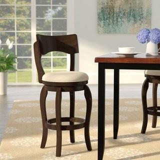 Three Posts Wescott 29 Swivel Bar Stool with Cushion (THRE8812_19007084_19007087) - Beige 