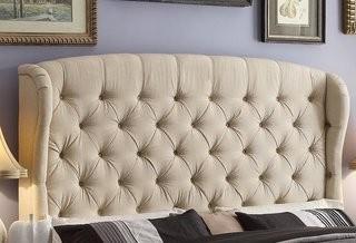 Three Posts Leatham Upholstered Wingback Headboard (TRPT5280_28099209_28099201) - Queen 