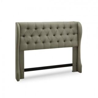 York Grey Full Tufted Wing Headboard

