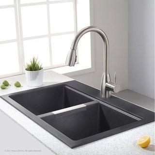 Kraus Granite 33.5 x 22 Double Basin Undermount Kitchen Sink (KUS2533)