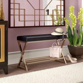 Willa Arlo Interiors Karsyn Faux Leather Storage Bench (WRLO7994_22814848) - Blk