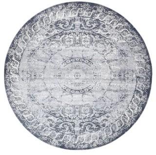 Unique Loom - Villa Collection - H556D-SNL12 - 8' Round - Dk. Blue