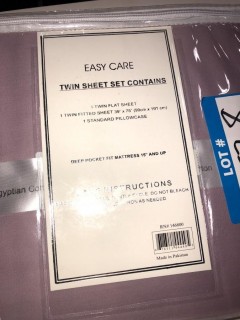 3 pcs Easy Care Twin Sheet Set Lavender