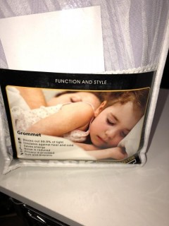 Premium Collection Blackout Grommet Panel  - Lavender w White Flowers