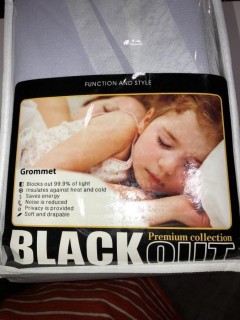 Premium Collection Blackout Grommet Panel  - Lavender w White Flowers