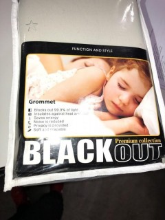 Premium Collection Blackout Grommet Panel  - White