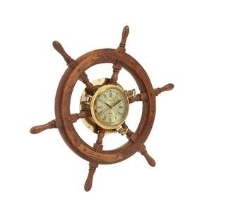 Cole & Grey Oversized Ship's Wheel 24 Wall Clock (CLRB1067)