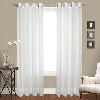 Lark Manor Ortley Solid Sheer Grommet Curtain Panels (LRKM1245_21167994_21167992)
