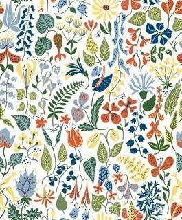 Brewster Home Fashions Wall Vision 33' x 20.9 Herbarium Motif Wallpaper Roll (BZH7113_17153876)