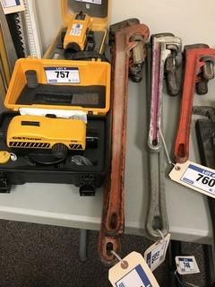 Lot of (3) 36" Pipe Wrenches