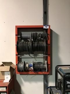 Wall Moun t Reel Rack w/ Asst. Electrical Cable