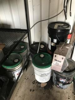 Lot of Asst. Lubes, Oil, Grease, Anti-Freeze, Drip Pan, etc.