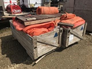 Lot of (2) Crates of Insulated Tarps