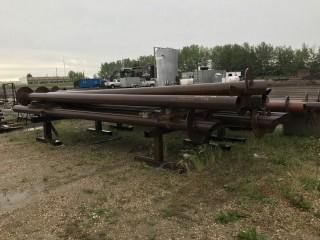 (14) Single Helix 20' X 22' X 8.65" Helical Piles w/ (2) Pipe Stands
