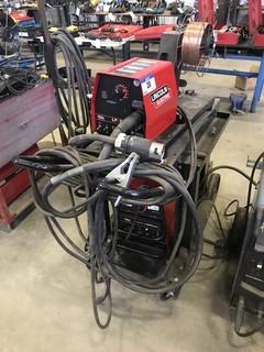 Lincoln Electric Invertec V350 Pro Multi-Process Welder w/ Lincoln LF-72 Wire Feed and Cart. 