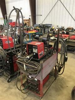 Lincoln Electric Invertec V350 Pro Multi-Process Welder w/ Lincoln LN-7 Wire Feed and Cart. 