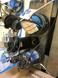 Lot of 3 1/4hp Submersible Pumps. 