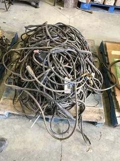 Lot of Asst. Welding Cable, Tig Guns, Gougers, and Electric Cable. 