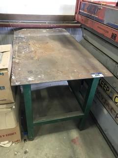 Steel Shop Table 5'x34". 