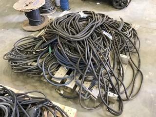 Lot of Welding Cable and Power Cords. 