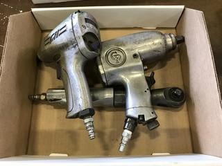 Lot of Chicago Pneumatic 1/2" Pneumatic Impact, Chicago Pneumatic Wrench and Campbell Hausfield 3/8" Pneumatic Impact.