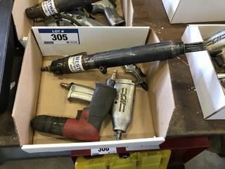 Lot of Campbell Hausfield 3/8" Pneumatic Impact, Power Fist  Pneumatic Screwdriver and Pneumatic Welding Bead Deburrer.