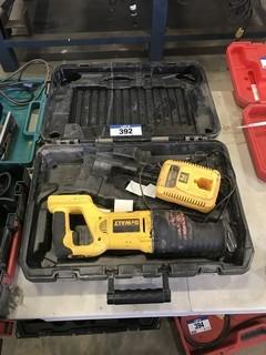 DeWalt Cordless Reciprocating Saw and Charger.  **NOTE: NO BATTERY**