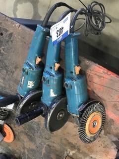 Lot 3 Makita 5" Angle Grinders.