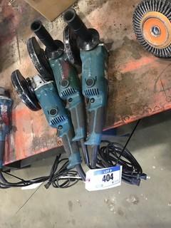 Lot 3 Makita 5" Angle Grinders.