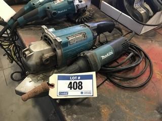 Lot of Makita 7" Angle Grinder and Die Grinder.