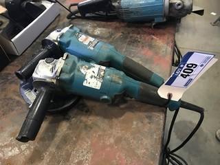 Lot of 2 Makita 5" Angle Grinders.