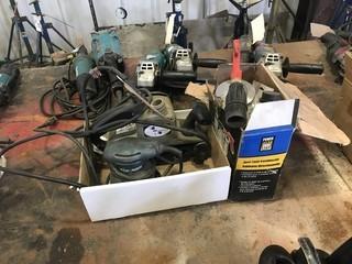 Lot of Belt Sander, Black & Decker Palm Sander and Power Fist Sand Blaster.