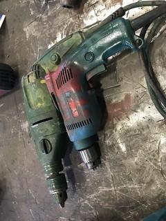 Lot of 1/2" Drill and Makita 3/8" Drill. 