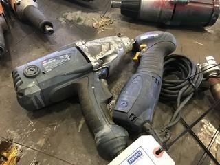 Lot of Mastercraft 1/2" Electric Impact and 3/8" Angle Drill. 