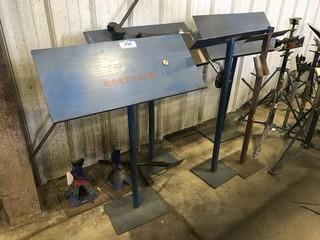 Lot of 2 Jack Stands, 2 Welding Stands and 3 Drawing Stands. 