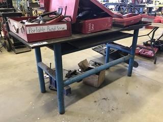 Steel Shop Bench 66"x24".