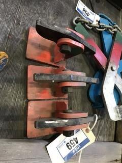 Lot of 3 Plate Lifting Clamps. 