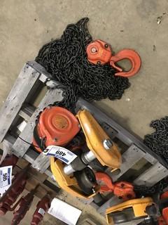 Lot of 3-ton Chain Fall and Kito TS2-824 Trolley.