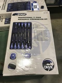 Onyx Professional 11-pc Mechanics Screwdriver Set. 