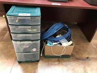 Lot of Asst. Network Cables, Keyboards, Wireless Amplifier, etc. 